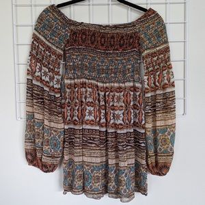 Unyx Smocked Off The Shoulder Blouse